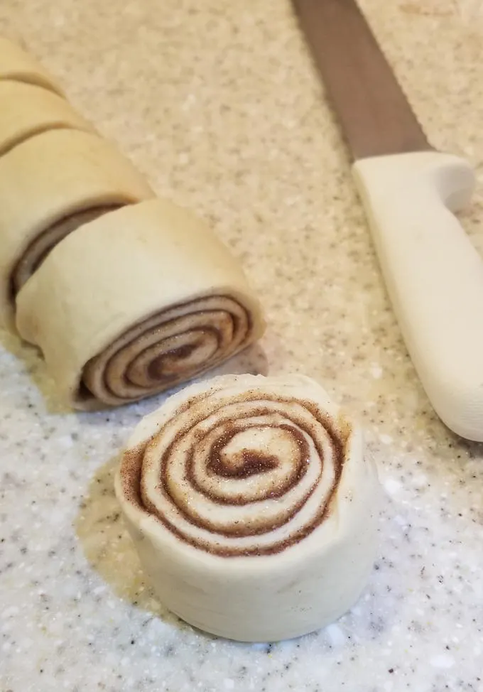 raw cinnamon rolls