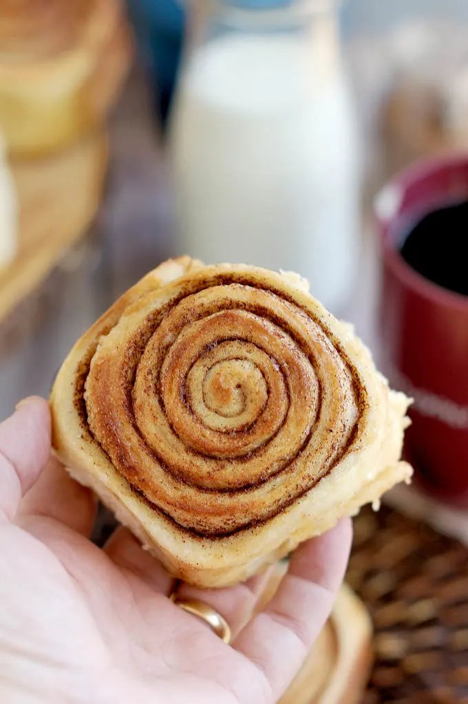 a sourdough cinnamon bun