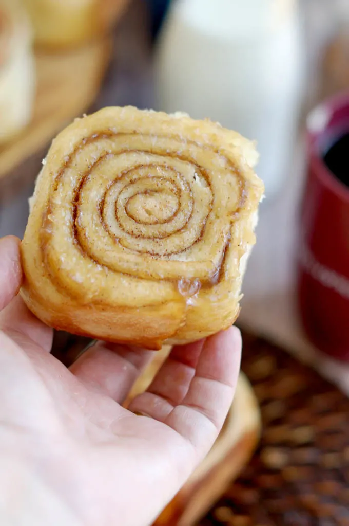 a sourdough cinnamon bun