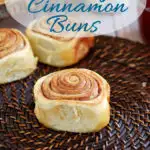 a pinterest image for sourdough cinnamon buns