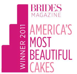 A graphic from Bride's magazine for 2011 most beautiful wedding cakes