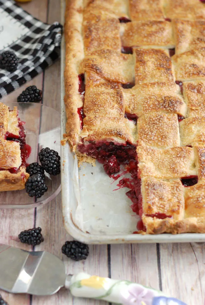 A closeup shot of a pie