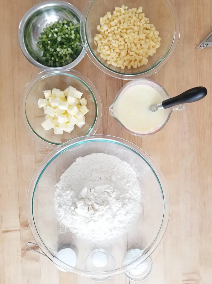 Ingredients for Irish Cheddar & Scallion Scones