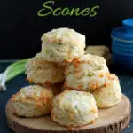 a pinterest image for irish cheddar scones
