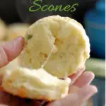 a pinterest image for irish cheddar scones recipe