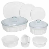 CorningWare French White Round and Oval Bakeware Set (12-Piece)