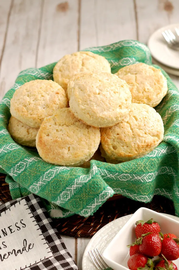 a basket of shortcake biscuits