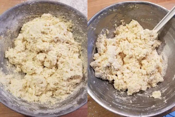 two bowls of shortcake biscuit dough