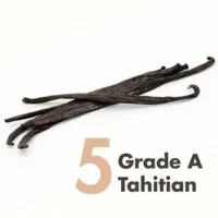 Vanilla Beans (Tahitian) – 5 x Prime Gourmet Grade A 5~6” for Baking, Extract, Coffee, Brewing, Cooking