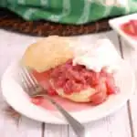 a rhubarb shortcake