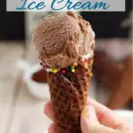 an image for pinterest of malted chocolate ice cream