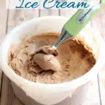 an image for pinterest of malted chocolate ice cream