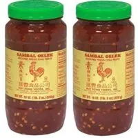 Huy Fong Sambal Oelek Ground Fresh Chili Paste (Large 18 oz Jars) 2 Pack