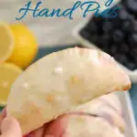 a pinterest image for blueberry hand pies