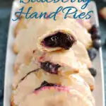 a pinterest image for blueberry hand pies