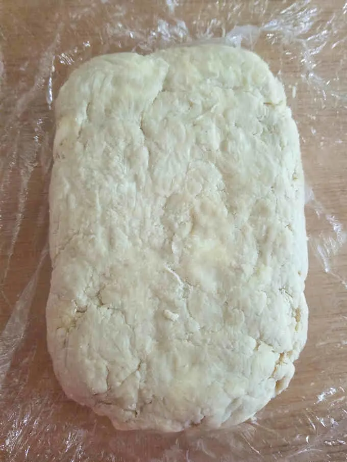 Chilled pie dough ready for rolling