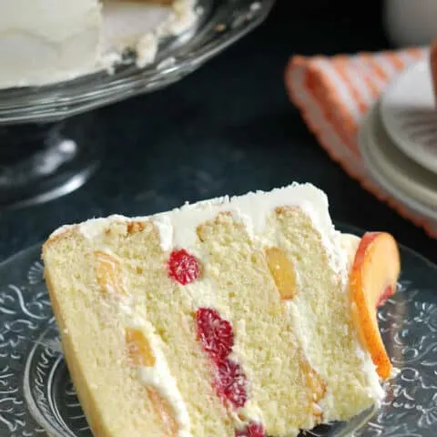Peach Melba Cake
