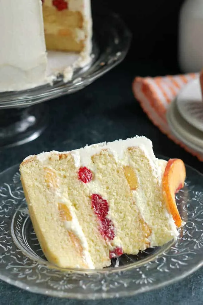 Peach Melba Cake