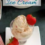 a pinterest image for strawberry ice cream