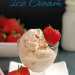 a pinterest image for strawberry ice cream