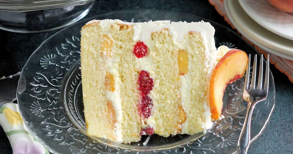 Peach Melba Cake