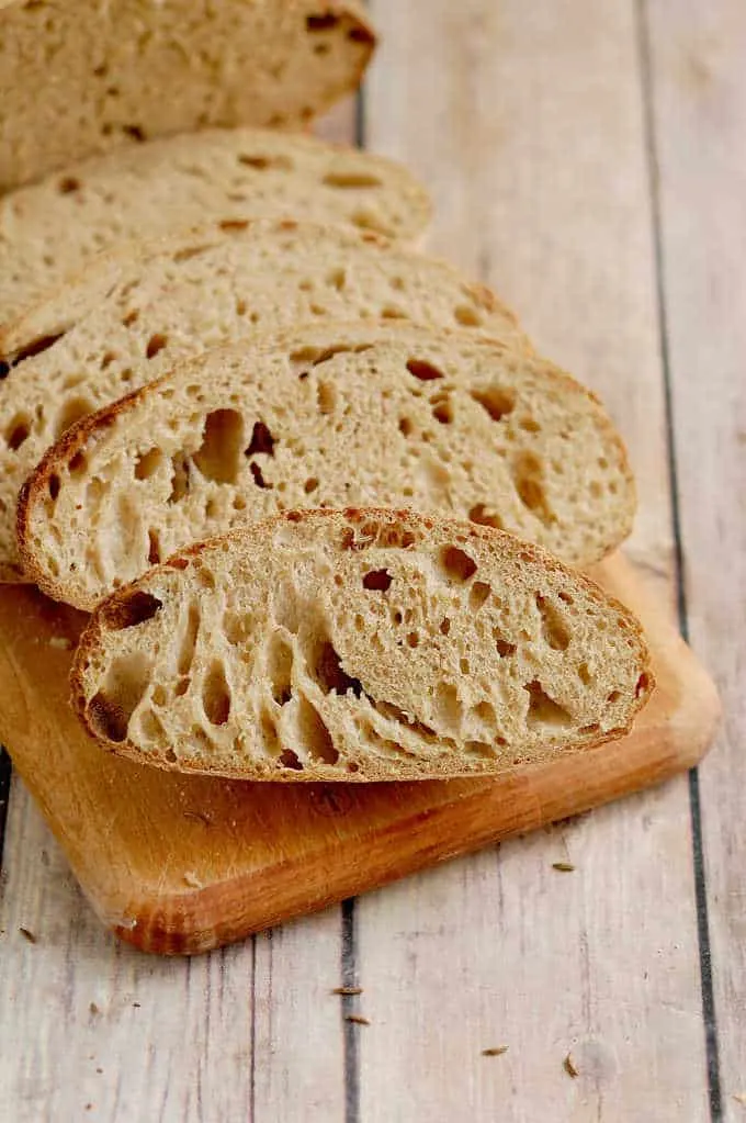 Pan Baked Rye Sourdough Bread