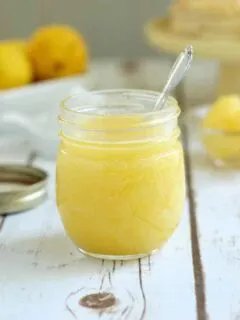a jar of lemon curd