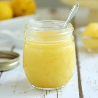 a jar of lemon curd