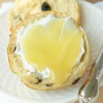 a pinterest image for lemon curd recipe with text overlay.