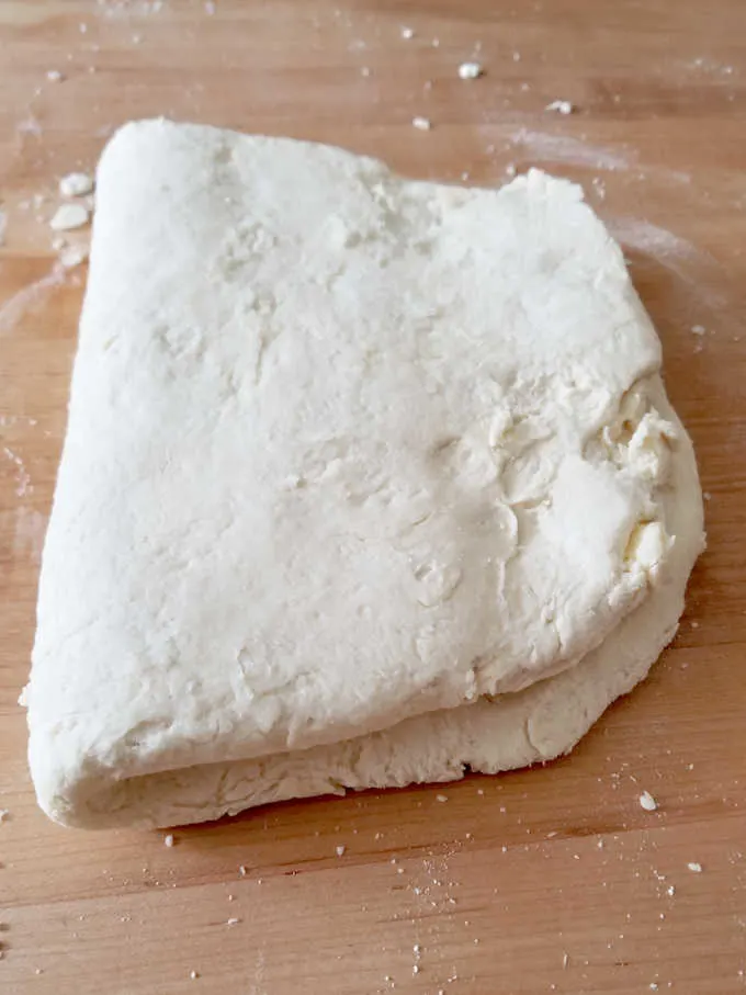 a slab of sourdough biscuit dough