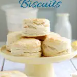 a pinterest image for sourdough biscuit recipe