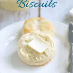 a pinterest image for sourdough biscuit recipe