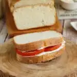 a tomato sandwich on sourdough sandwich bread