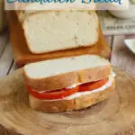 a pinterest image for sourdough sandwich bread