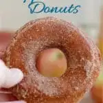 a pinterest image for yeasted apple cider donut recipe