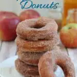 a pinterest image for cider donut recipe