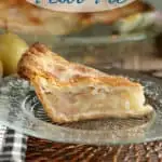 a pinterest image for vanilla pear pie recipe