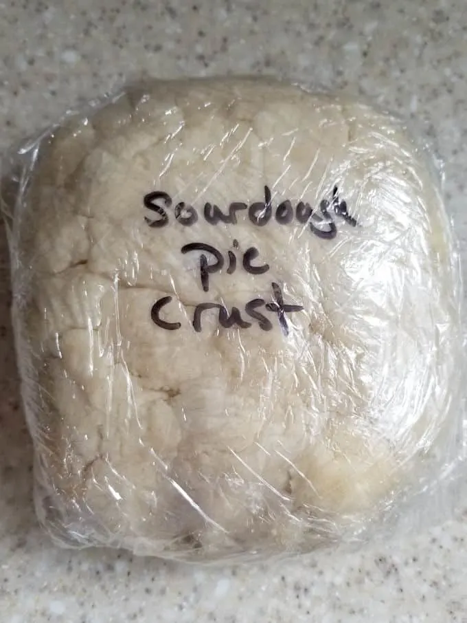 a packet labeled sourdough pie crust