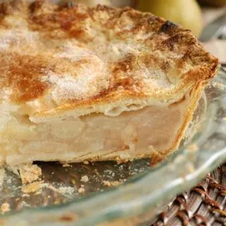 a closeup of a pie made with sourdough pie crust