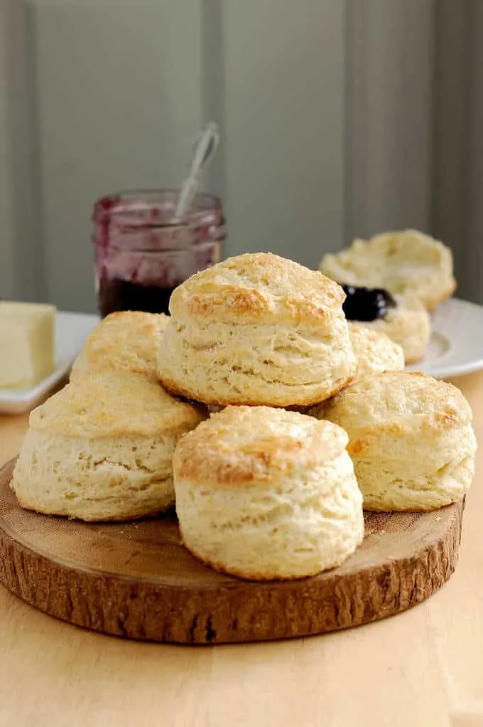 a tray of sourdough scones