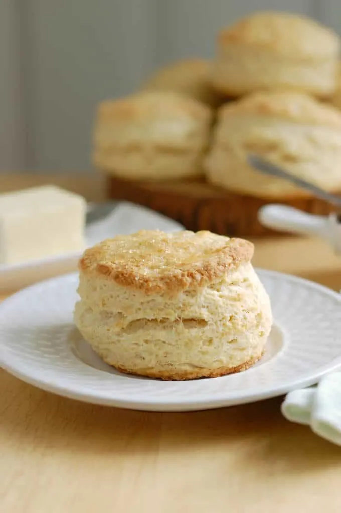 a sourdough scone on a plate