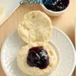 a pinterest image for sourdough scone recipe