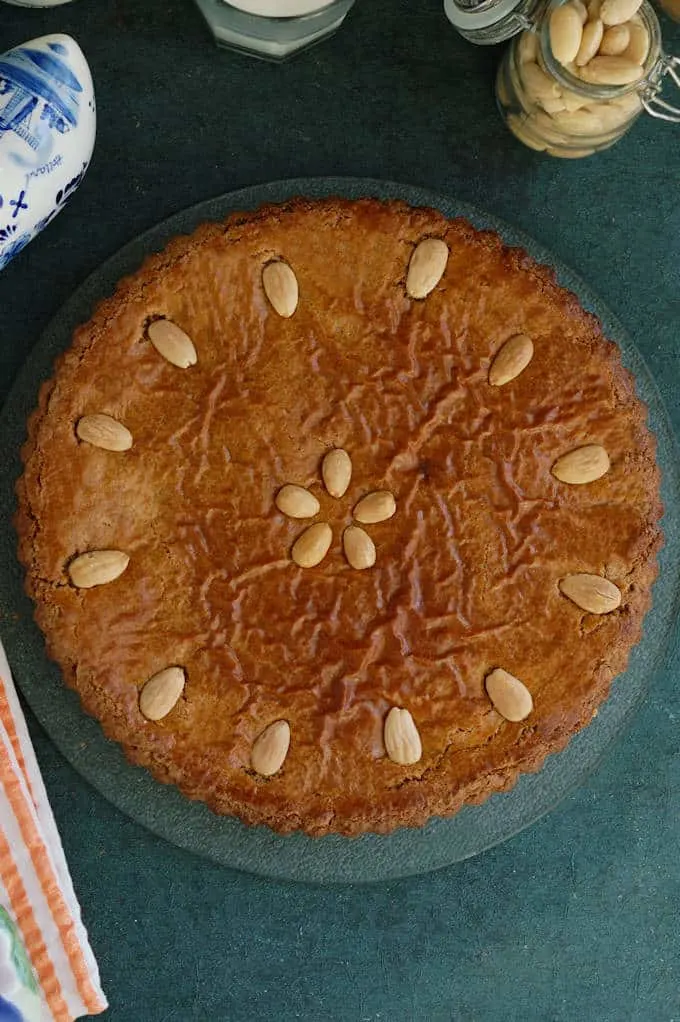 a freshly baked speculaas cake