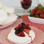 a pinterest image for pavlova recipe