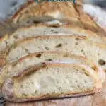 a pinterest image for artisan sourdough bread