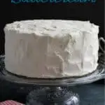 a pinterest image for american buttercream frosting recipe