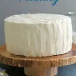 a pinterest image for ermine frosting recipe