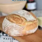 a pinterest image for semolina bread recipe