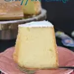 a pinterest image for chiffon cake recipe