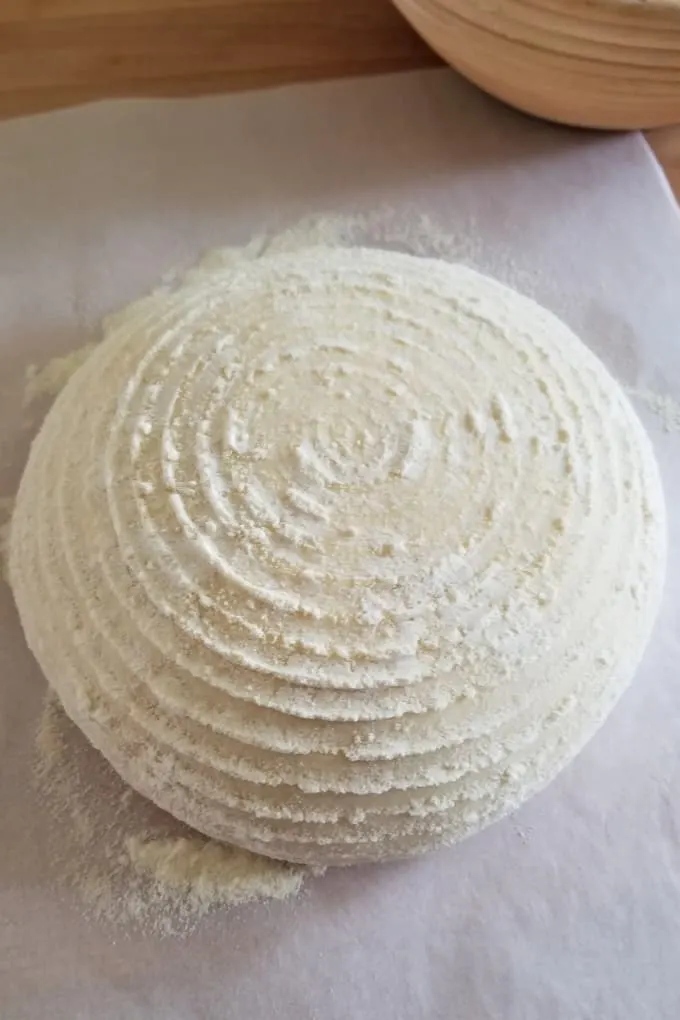 a loaf of semolina bread ready for the oven